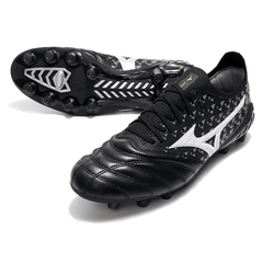 Chuteira Mizuno Morelia Neo III FG Preta,Cinza e Branca - VN Esportes