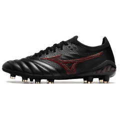 Chuteira Mizuno Morelia Neo III FG Preta e Vermelha - VN Esportes