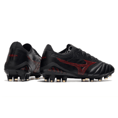 Chuteira Mizuno Morelia Neo III FG Preta e Vermelha - VN Esportes