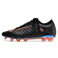 Chuteira Campo Nike Phantom Ultra Venom FG Elite Preta e Laranja Holografico