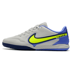 Chuteira Futsal Nike Tiempo Legend 9 Elite IC Branca e Azul