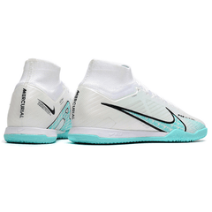 Chuteira Nike Zoom Mercurial Superfly 9 Elite IC Branca e Azul - VN Esportes