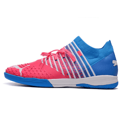 Chuteira Futsal Puma Future Z 1.3 IC Azul e Rosa