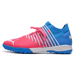 Chuteira Society Puma Future Z 1.3 TF Azul e Rosa